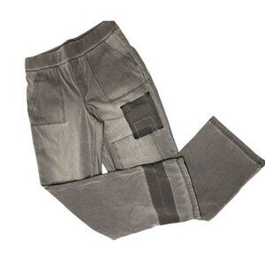 LOGO by Lori Goldstein Tall Knit Denim Shadow Patch Jeans 8 TALL (303)